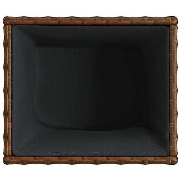 Puutarhan istutuslaatikot 2 kpl ruskea 36x30x32 cm polyrottinki