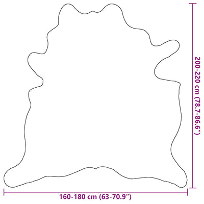 Mustavalkoinen aito lehmäntaljamatto Vadan 180x220cm