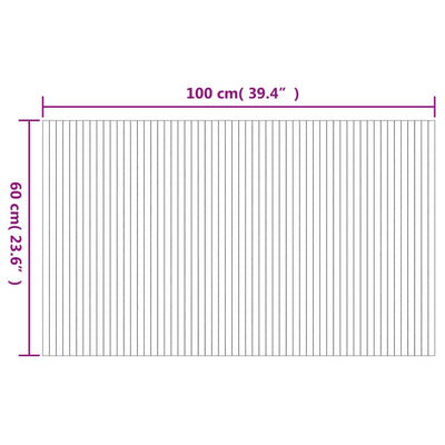 Matto suorakaide ruskea 60x100 cm bambu