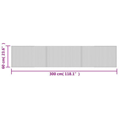 Matto suorakaide ruskea 60x300 cm bambu