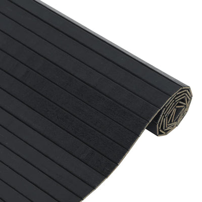 Matto suorakaide musta 60x400 cm bambu