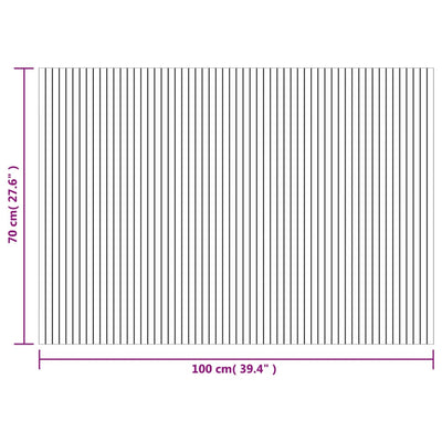 Matto suorakaide ruskea 70x100 cm bambu