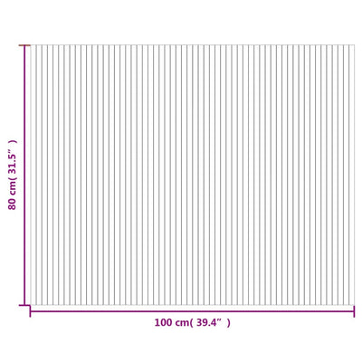 Matto suorakaide ruskea 80x100 cm bambu