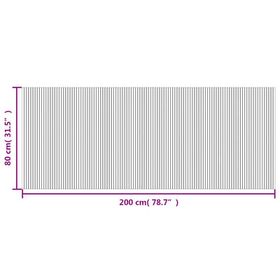 Matto suorakaide ruskea 80x200 cm bambu