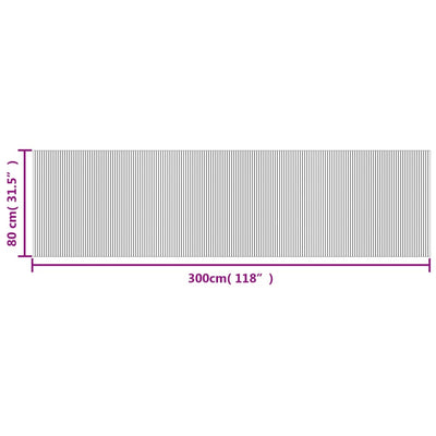 Matto suorakaide ruskea 80x300 cm bambu