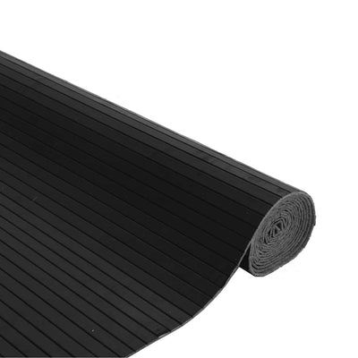 Matto suorakaide musta 80x400 cm bambu