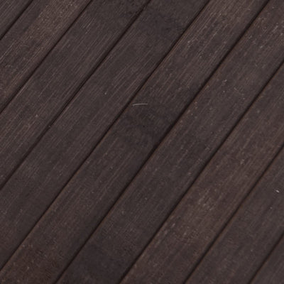 Matto suorakaide tummanruskea 80x400 cm bambu