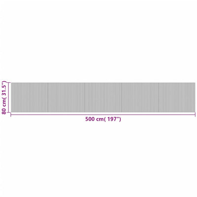 Matto suorakaide musta 80x500 cm bambu