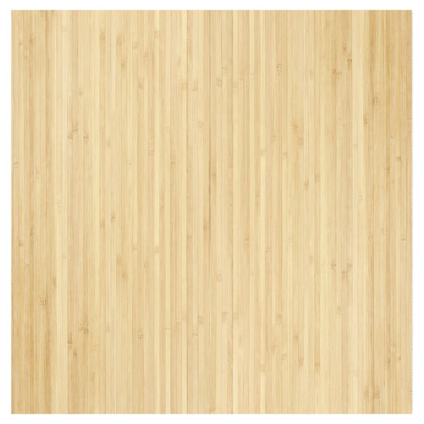 Matto suorakaide vaalea luonnollinen 100x100 cm bambu