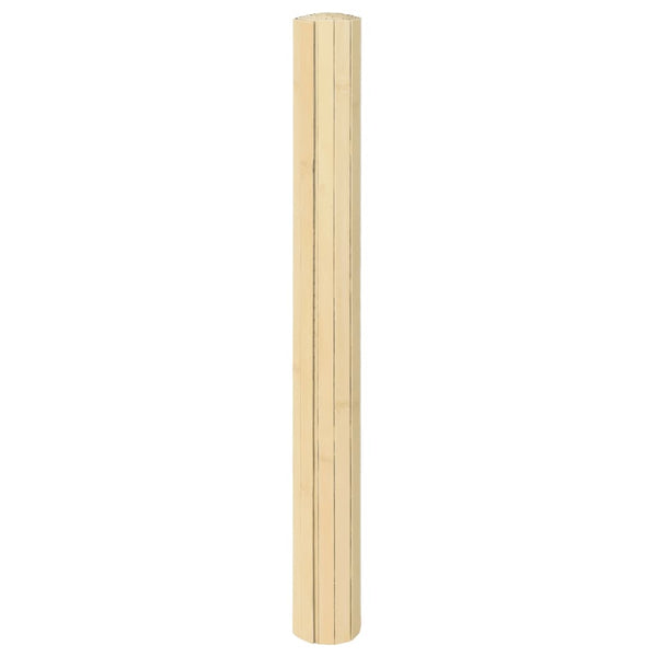 Matto suorakaide vaalea luonnollinen 100x100 cm bambu