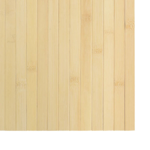 Matto suorakaide vaalea luonnollinen 100x100 cm bambu