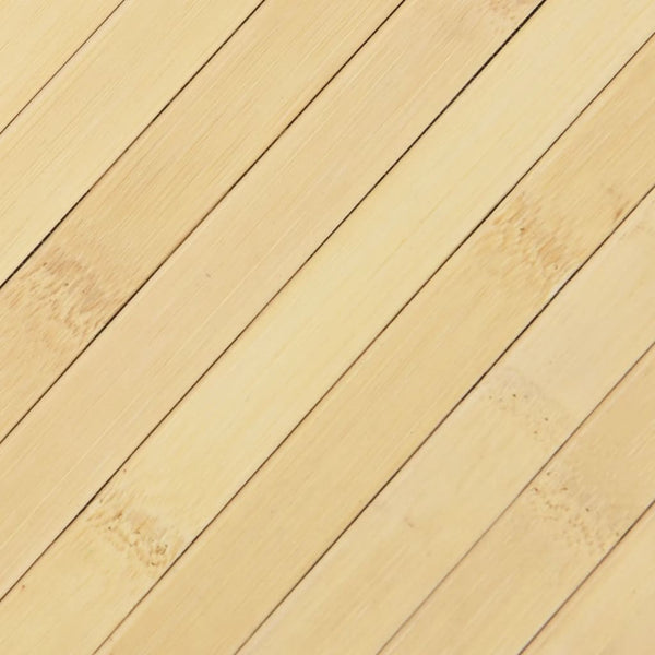 Matto suorakaide vaalea luonnollinen 100x100 cm bambu