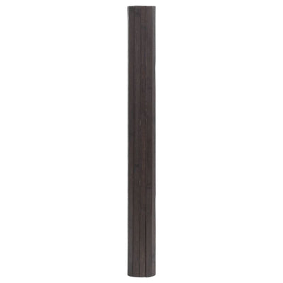 Matto suorakaide tummanruskea 100x200 cm bambu