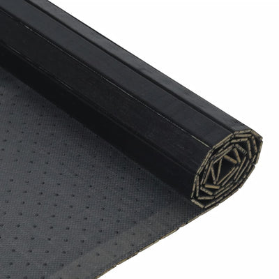 Matto suorakaide musta 100x400 cm bambu