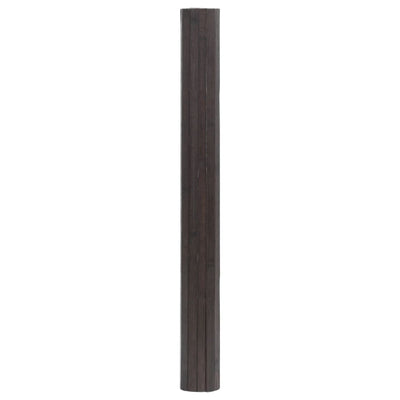 Matto suorakaide tummanruskea 100x400 cm bambu
