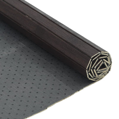 Matto suorakaide tummanruskea 100x400 cm bambu