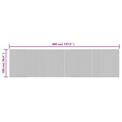 Matto suorakaide tummanruskea 100x400 cm bambu