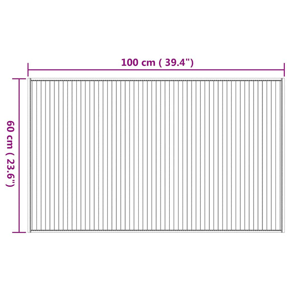 Matto suorakaide luonnollinen 60x100 cm bambu