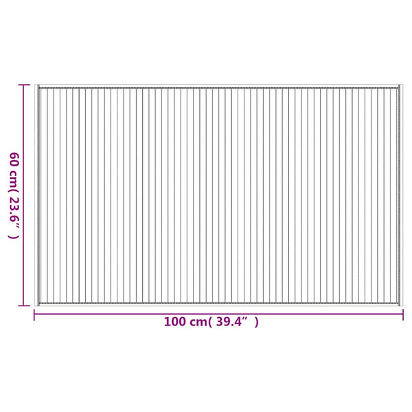 Matto suorakaide ruskea 60x100 cm bambu