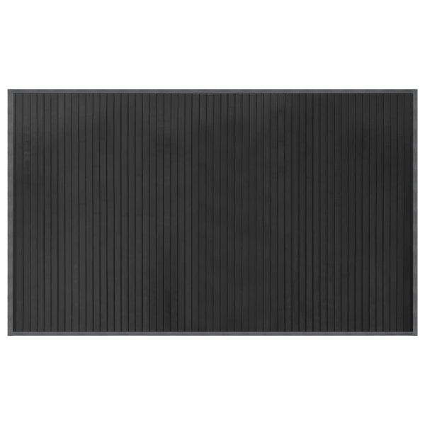 Matto suorakaiteen muotoinen harmaa 60x100 cm bambu