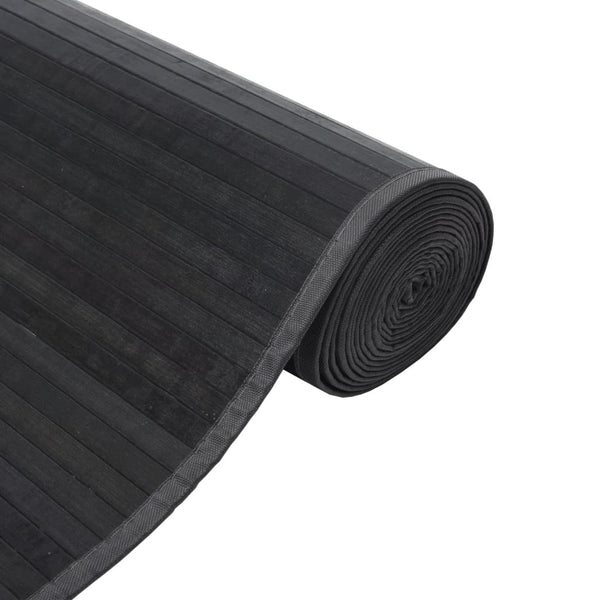 Matto suorakaiteen muotoinen harmaa 60x100 cm bambu