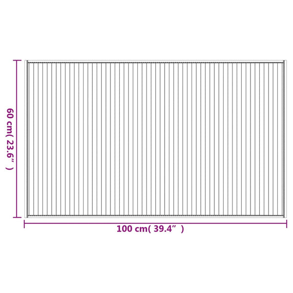 Matto suorakaiteen muotoinen harmaa 60x100 cm bambu
