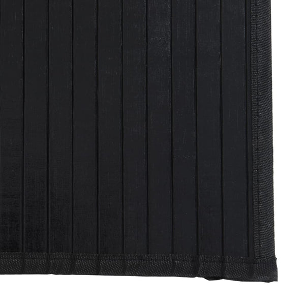 Matto suorakaiteen muotoinen musta 60x200 cm bambu