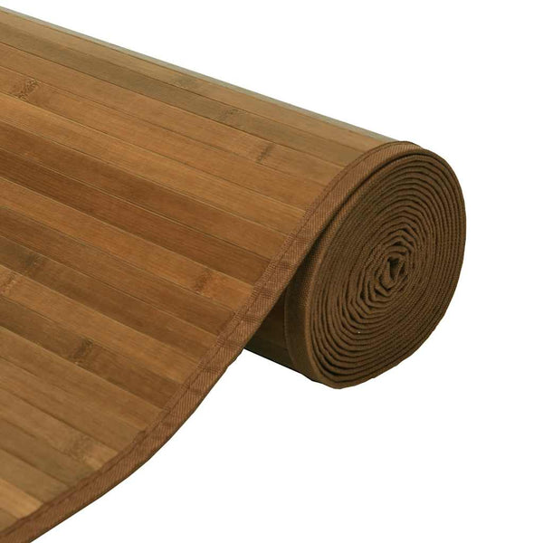 Matto suorakaide ruskea 60x200 cm bambu