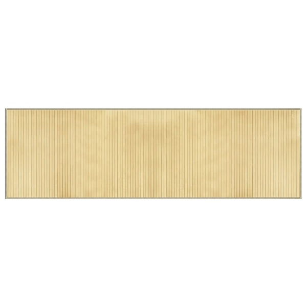 Matto suorakaide vaalea luonnollinen 60x200 cm bambu