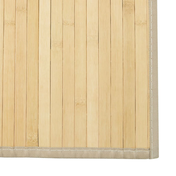 Matto suorakaide vaalea luonnollinen 60x200 cm bambu