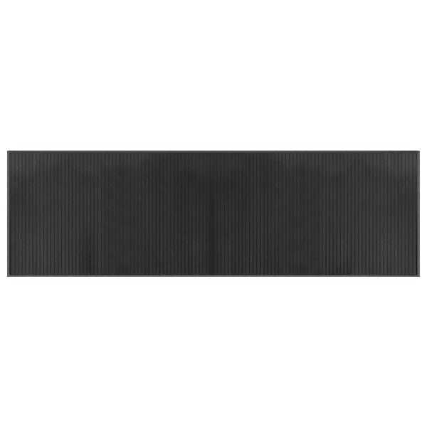 Matto suorakaide harmaa 60x200 cm bambu