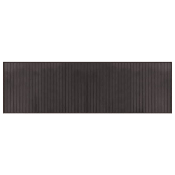 Matto suorakaiteen muotoinen tummanruskea 60x200 cm bambu