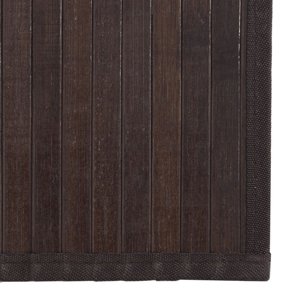Matto suorakaide tummanruskea 60x300 cm bambu