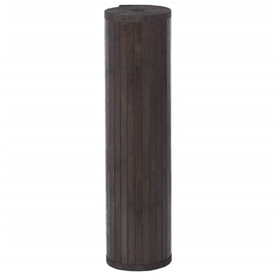 Matto suorakaide tummanruskea 60x400 cm bambu