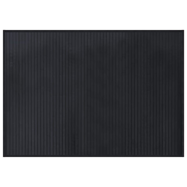 Matto suorakaiteen muotoinen musta 70x100 cm bambu