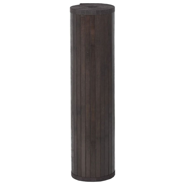 Matto suorakaiteen muotoinen tummanruskea 70x100 cm bambu