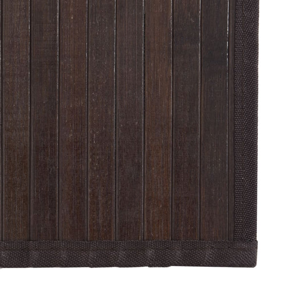 Matto suorakaiteen muotoinen tummanruskea 70x100 cm bambu