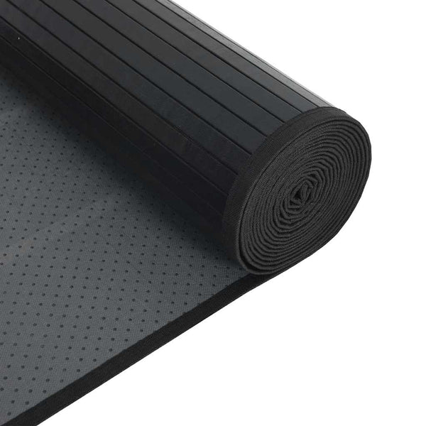 Matto suorakaiteen muotoinen musta 70x200 cm bambu