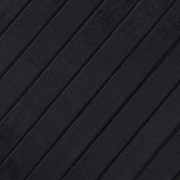 Matto suorakaiteen muotoinen musta 70x200 cm bambu
