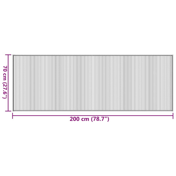 Matto suorakaiteen muotoinen musta 70x200 cm bambu