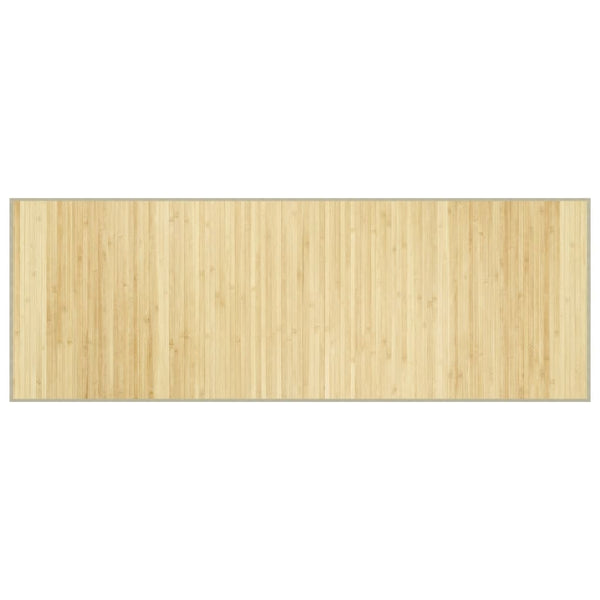 Matto suorakaide vaalea luonnollinen 70x200 cm bambu