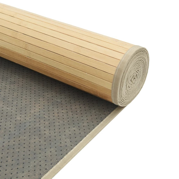 Matto suorakaide vaalea luonnollinen 70x200 cm bambu