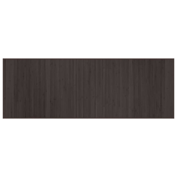 Matto suorakaiteen muotoinen tummanruskea 70x200 cm bambu