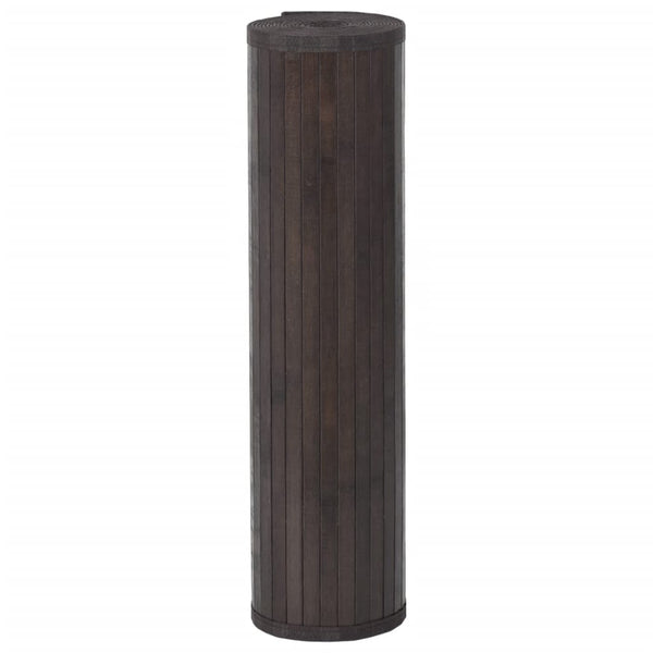 Matto suorakaiteen muotoinen tummanruskea 70x200 cm bambu
