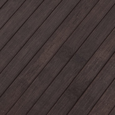 Matto suorakaide tummanruskea 80x400 cm bambu