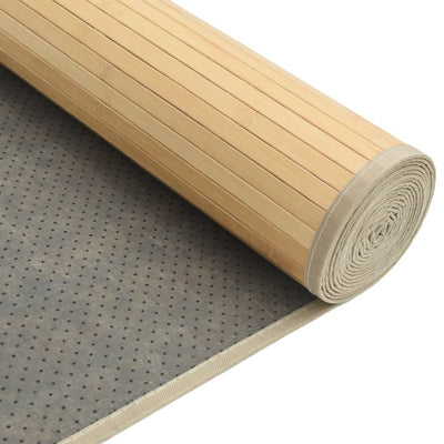 Matto suorakaide vaalea luonnollinen 80x500 cm bambu