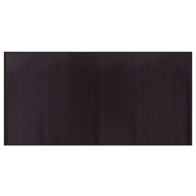 Matto suorakaide tummanruskea 100x200 cm bambu