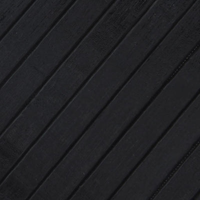Matto suorakaide musta 100x400 cm bambu