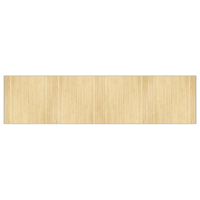 Matto suorakaide vaalea luonnollinen 100x400 cm bambu