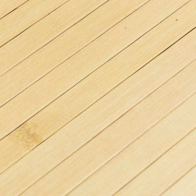 Matto suorakaide vaalea luonnollinen 100x400 cm bambu